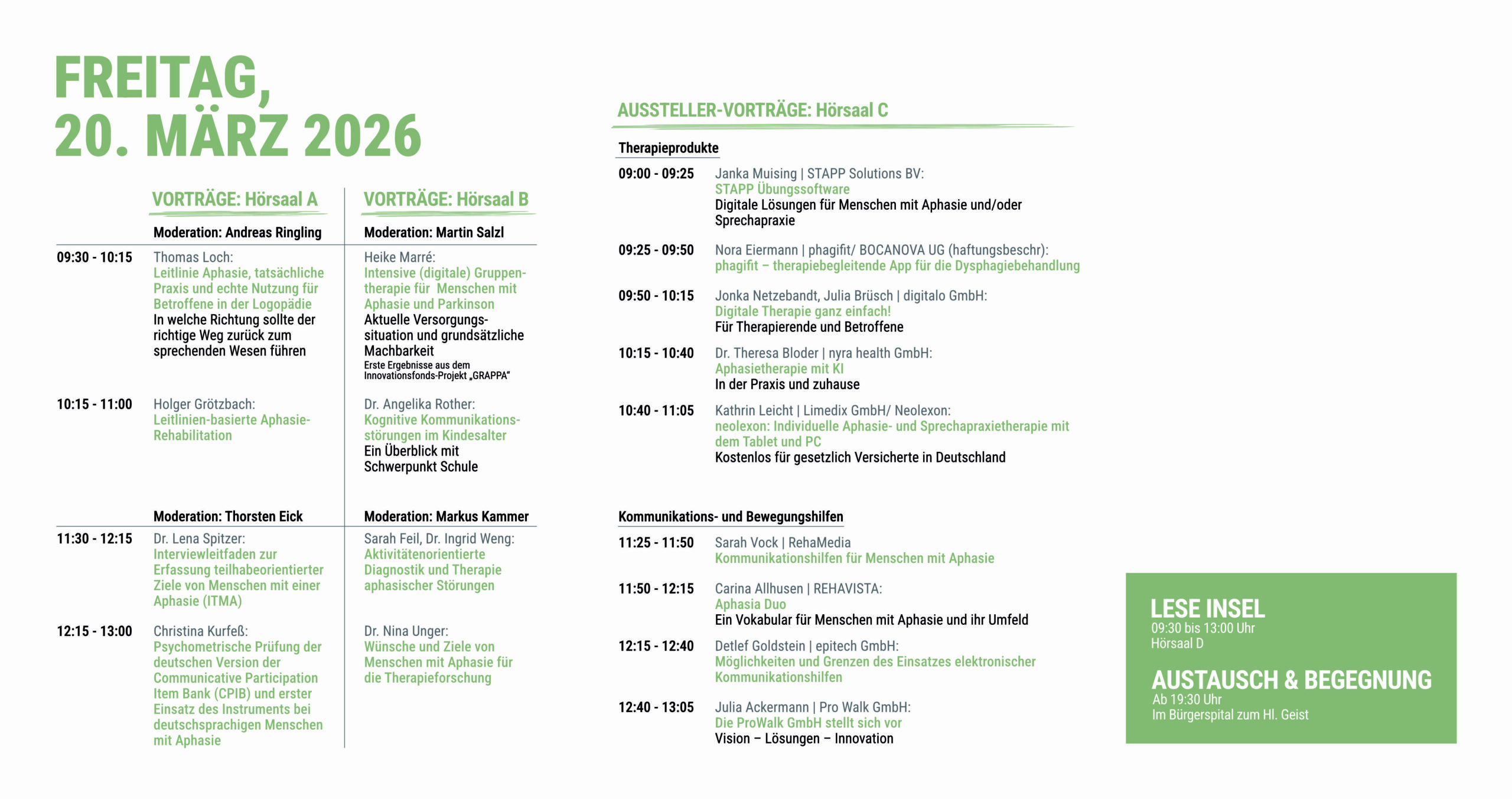 AZU Plattform Vortraege Freitag WAT 2026 Vorträge Freitag